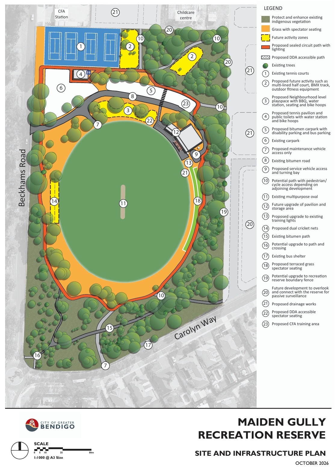 Maiden Gully site plan