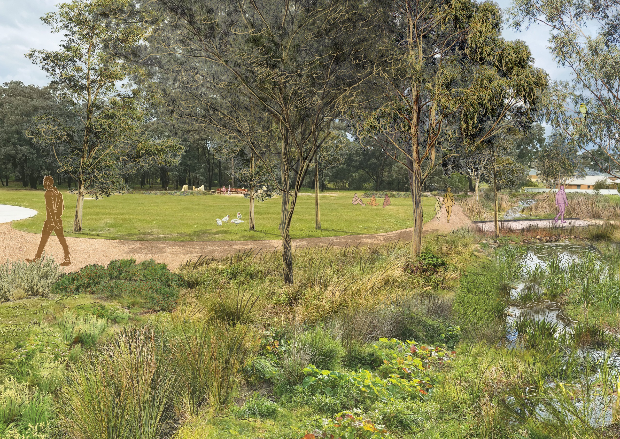 Ironbark Gully project area - artist's impression