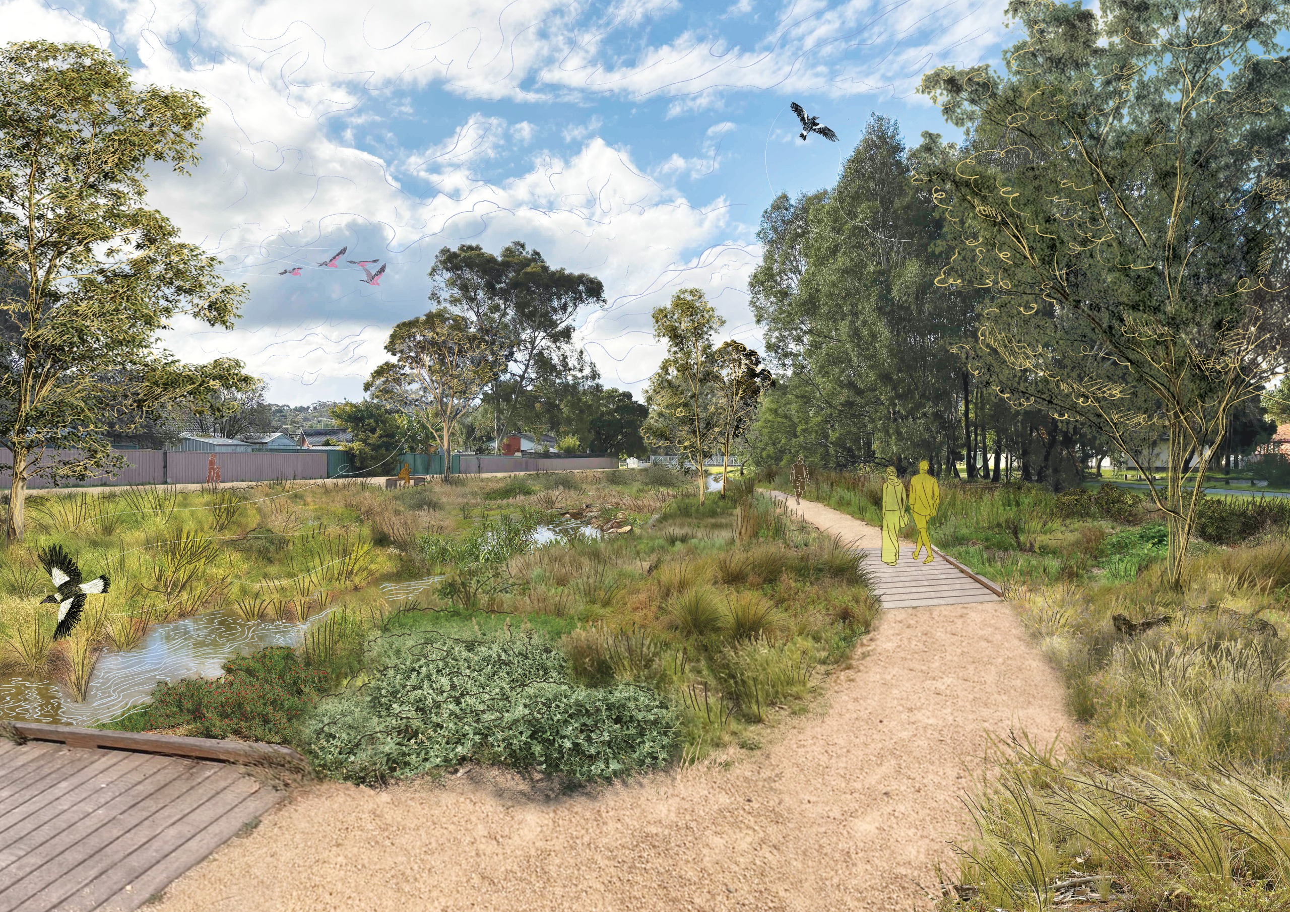 Long Gully project area - Artist's impression